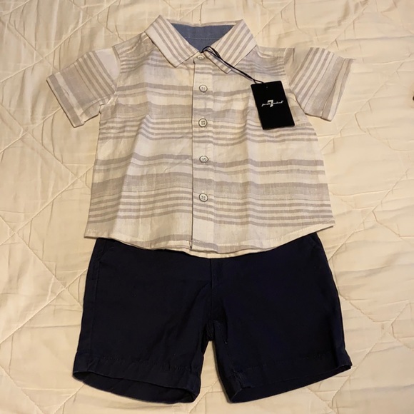 NWT 7 For All Mankind 12 month old baby boy set - Picture 1 of 4
